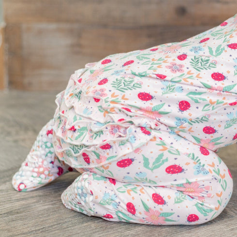 ladybug-flower-garden-ruffle-baby-footie Sweet Bamboo - Sophia's Style-6